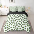 thumbnail image 2 of Feelyou Modern Green Polkadots Twin Bedding Sets 7-Piece, Chic Fashion Abstract Bedding Comforter Set, Teens Kids Adult Women Reversible Sheet Sets, Breathable Home Decor, 2 of 7
