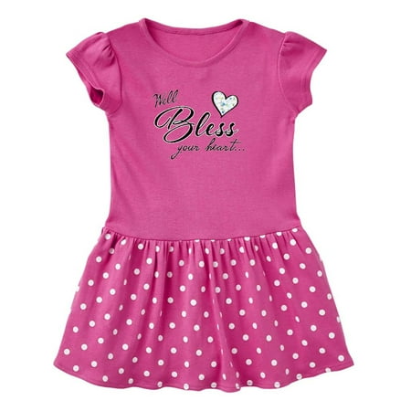

Inktastic Well Bless your Heart with Calico Print Gift Toddler Girl Dress