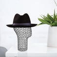 thumbnail image 3 of Soporte de peluca de metal, estante para exhibición de sombreros para sombrero de béisbol de mesa, peluquería Hombres Negro Yuyangstore Expositor de sombreros con soporte para pelucas, 3 of 8