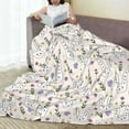 thumbnail image 6 of Sikiie Purple Flower Rabbit Ultra-Soft Micro flannel Blanket Luxury All Seasons Warm Blanket for Bedding Sofa and Travel (4 sizes)-50"x40", 6 of 7