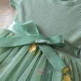 thumbnail image 6 of Miluxas Toddler Baby Girl Tulle Dress Summer Sleeveless Embroidery Sequin Princess Birthday Party Tutu Dress Green 4 Years, 6 of 9