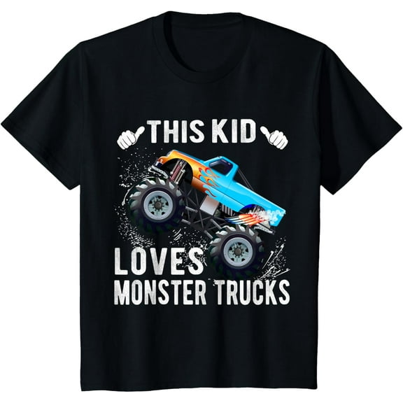 This Kid Loves Monster Trucks Boys Gift T-Shirt