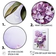thumbnail image 3 of Designart "Bouquet Of Elegant Lilacs" Lilacs Floater Framed Wall Art Living Room, 3 of 5