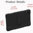 thumbnail image 6 of SOATUTO for TCL NXTPAPER 11 Model 9466X6 Tablet Drop-Proof Shock-Resistant Rugged Hybrid Kids Friendly Cover with Tempered Glass Screen Protector Built-in Kickstand with Shoulder Strap (Black+Black), 6 of 8