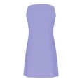 thumbnail image 6 of Nmnitkp Summer Dresses for Women 2026 Sleeveless Tank Dress Crewneck Solid Color Basic A Line Casual Short Mini Dresses with Pockets Purple,L, 6 of 7