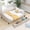 Full + Beige + Daybeds + Linen + Upholstered, variant on Full XL Upholstered Daybed with Trundle and LED Armrests, Black - Space Saving Sofa Bed for Guest Room