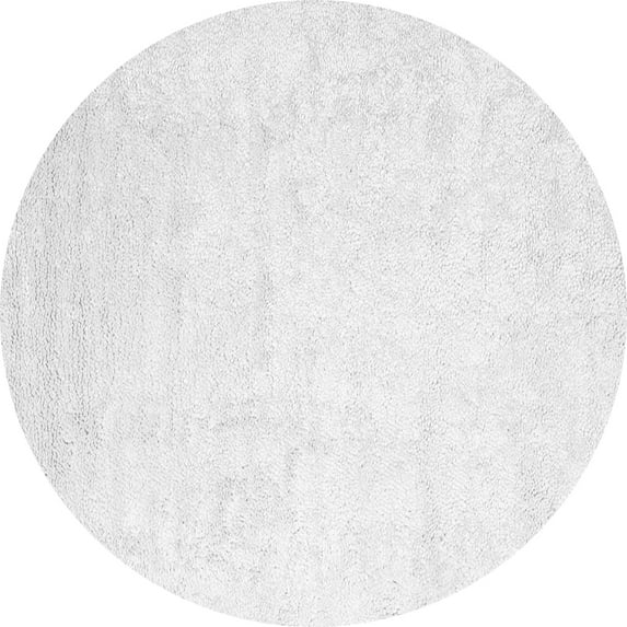 Ahgly Company Indoor Round Solid Gray Modern Area Rugs, 7' Round