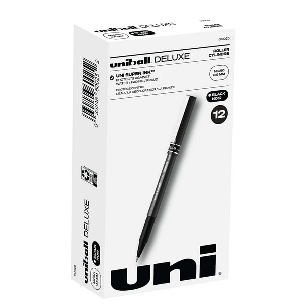 Bolígrafo Uni-ball Deluxe Roller Ball Micro de 0,5 mm negro