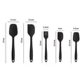 thumbnail image 2 of Silicone Spatulas, 5Pcs Rubber Spatula Heat Resistant Non-Stick Flexible Scrapers Baking Mixing Tool for Cake Cream Cooking Gadget Cookware - black, 2 of 6