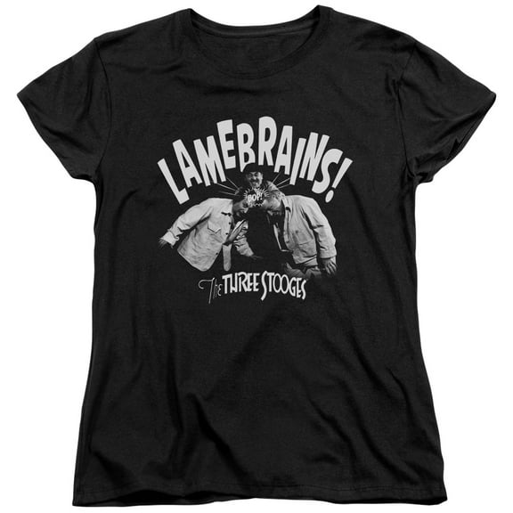 Three Stooges Lamebrains S/S Women's T-Shirt Black
