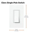 thumbnail image 2 of Lutron 01601 - CLARO ACC Single Pole Switch 15A, 2 of 4