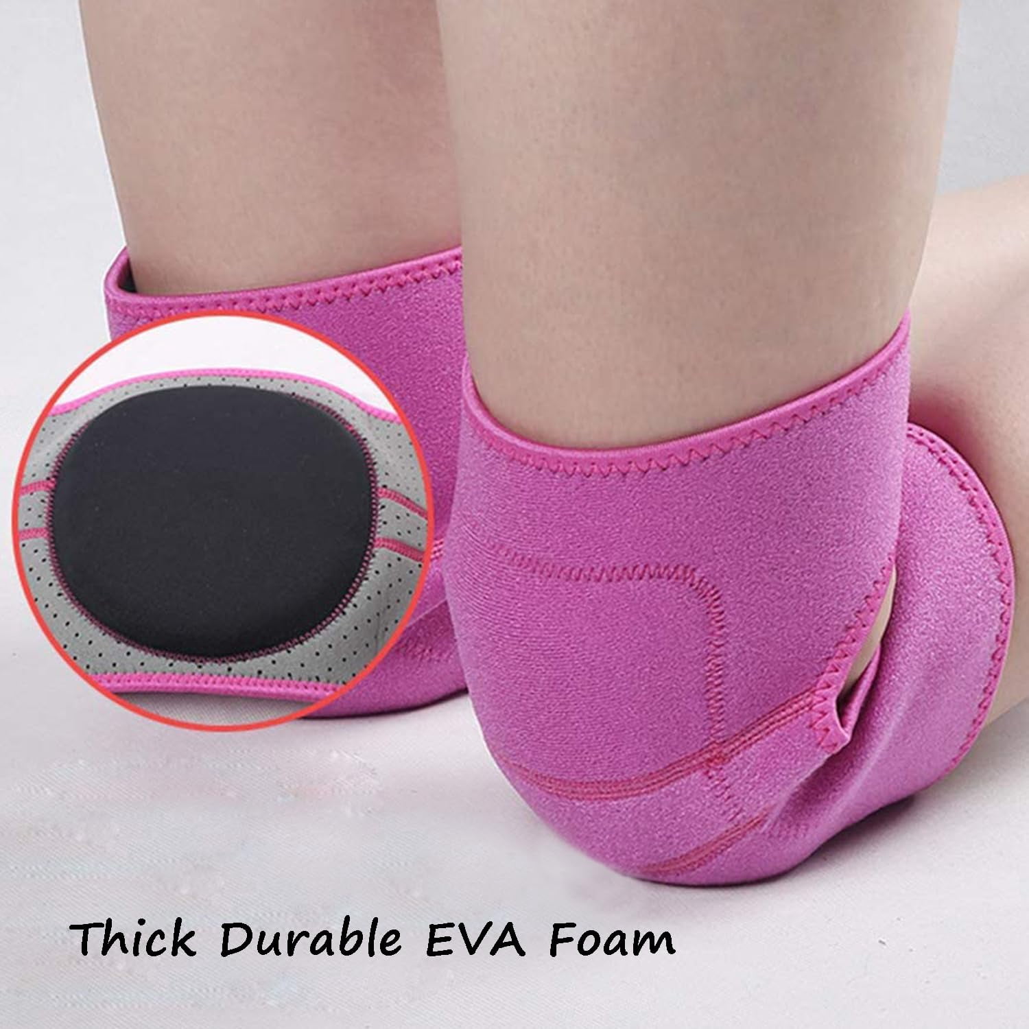 Knee Pads, Memory Foam Soft Knee Protector with Double Straps for Football Dance Yoga Tennis, Volleyball Knee Pads for Men Women (PINK)