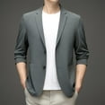 thumbnail image 2 of Suit Jacket Men Stylish Casual for Holidays Festivals Travel Gray Green Color L, 2 of 9