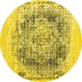 thumbnail image 1 of Ahgly Company Indoor Round Oriental Yellow Industrial Area Rugs, 5' Round, 1 of 4