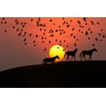 thumbnail image 2 of The Yellowstone Collection 32x23 Gold Ornate Wood Framed with Double Matting Museum Art Print Titled - Sunset Stroll, 2 of 4