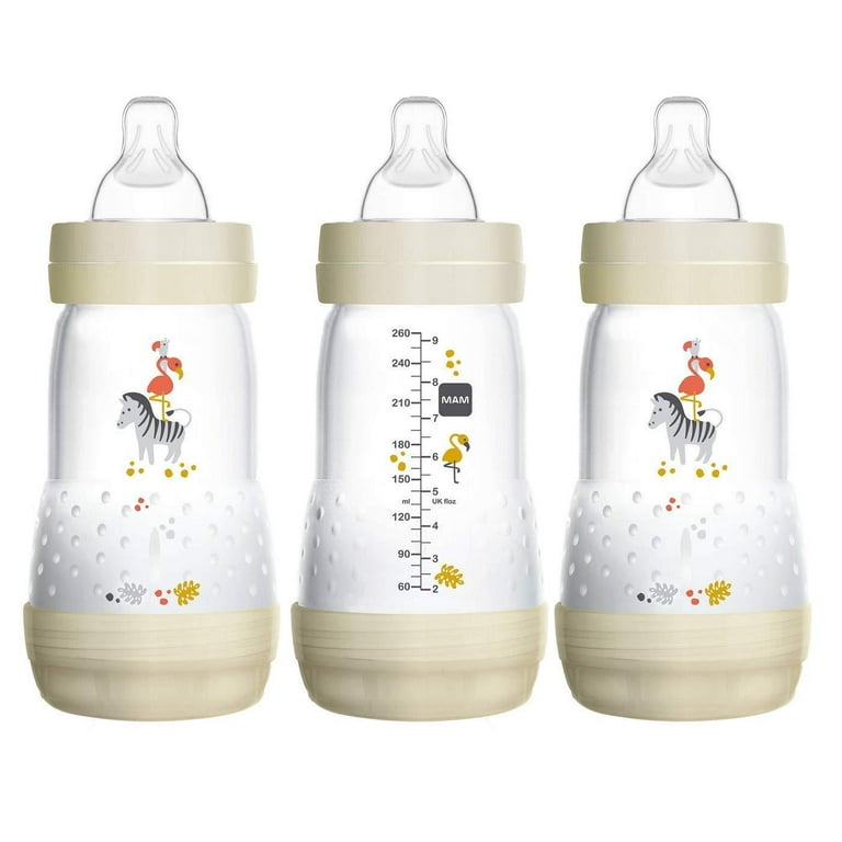 MAM Bottle Nipples Slow Flow Nipple Level 1, for Newborns and Older,  SkinSoft Silicone Nipples for Baby Bottles, Fits All MAM Bottles, 4 Pack