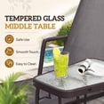thumbnail image 4 of Outsunny 2-Person Outdoor Glider Chair with Coffee Table, Steel Patio Loveseat Swing Chair with Sling Fabric Seat, Gray, 4 of 10