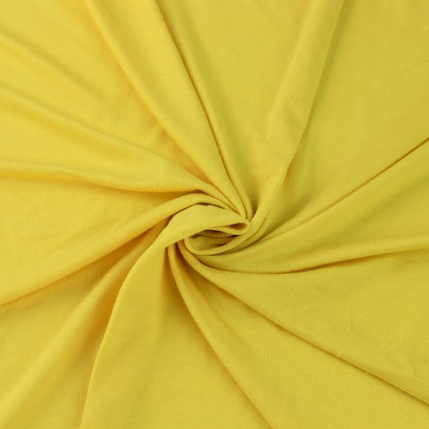 Bright Yellow Rayon Jersey Stretch Knit Fabric Medium Weight/ 180 GSM