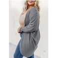 thumbnail image 4 of Vividxx Plus Size Versatile Knitted Cardigan Long Sleeve Loose Fit Mid Length Outerwear For Casual Wear Comfortable, 4 of 7