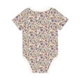 thumbnail image 6 of Rocae Paisley Flowers for Baby Cotton Short-Sleeve Bodysuits for Unisex Onesies Bodysuit-3 Months, 6 of 7