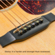 thumbnail image 4 of Cono de cuerdas fijas para guitarra acústica folk, paquete de 6, ébano, hueso de buey, cacao, piña, palo de rosa, clavija de cuerda, mejora el tono de la columna de cuerdas, 4 of 4