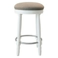 thumbnail image 5 of Stylish Farmhouse Stools Set of 2 360 Degree Swivel Grey Cushion – Counter Height & Dining Room Perfect, 5 of 6
