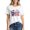 White, variant on GaThRRgYP Summer Vacation Short Sleeve Blouse - Women's Tops,Women's Independence Day Printed Short Sleeved T-shirt White S