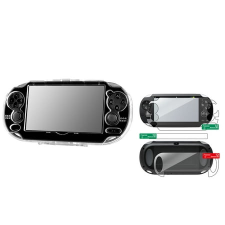 Insten Clear Hard Crystal Cover Case + Full Body Protector For Sony Playstation PS Vita