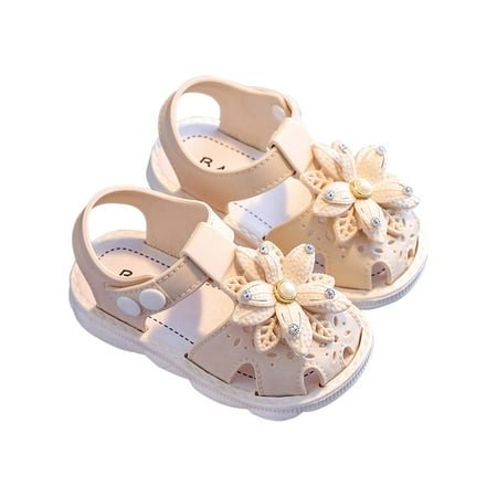 

AnuirheiH Toddler Baby Girls Bow Open Toe Sandals Kids Soft Sole Princess Shoes Sandals 4$ off 2nd item