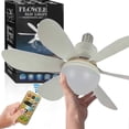 thumbnail image 1 of Socket Fan Ceiling Fan with Light and Remote, Socket Fan Light with 3-Speed Wind Adjustment, 20.5' Ceiling Fan with LED Light, Summer Home Improvemen[, 1 of 4