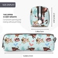 thumbnail image 3 of Fotbe Cute Pug Dogs Pattern Leather Pencil Case, Pencil Pouch with Durable Zipper, Compact and Stylish Organizer for Stationery, Art Supplies, Travel Essentials, 3 of 7
