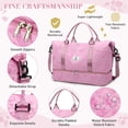 thumbnail image 5 of Gynky Travel Duffle Bag for Women Floral Weekender Bags with Shoe Compartment Carry on Overnight Bag Gym Tote Duffel Bag with Wet Pocket Hospital Bags for Travel Essentials, 5 of 9