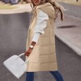 thumbnail image 7 of Hvyesh Long Quilted Vest for Women Sleeveless Hooded Outerwear Coats Warm Zip Up Pockets Coats Winter Padded Thermal Gilet Outerwear, 7 of 7