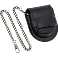thumbnail image 6 of 1pc Imitation Leather Watch Pouch Watch Pocket Protector Holder with Iron Chain 440mm, 6 of 9