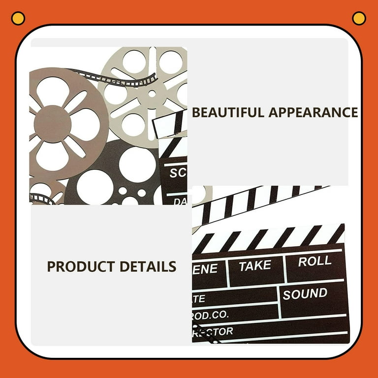 Rustic Movie Reel and Clapperboard Wall Decor Metal Movie Theater Decor  Antique Movie Reel Decor Decorative Abstract Steampunk Wall Art for Home  Room