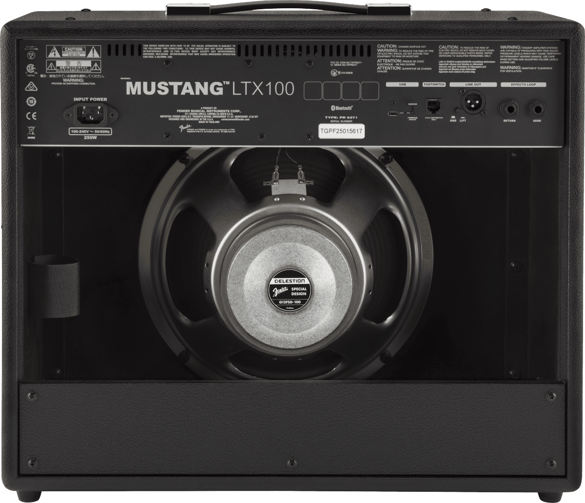 Fender Mustang LTX100 Electric Guitar Combo Amplifier, 100W, Black