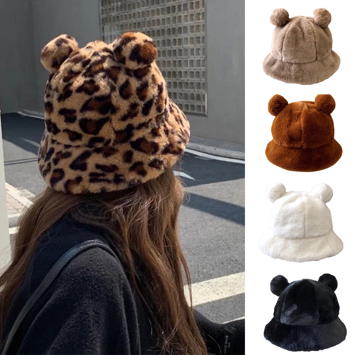 bear ear bucket hat