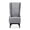 Polyester-Gray, variant on Mid-Century Modern High Back Faux Leather Accent Chair, Diamond Tufted Wingback Chair with Birch Wood Legs for Living Room Office Apartment