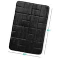 thumbnail image 2 of Clara Clark Bathroom Rugs, Velvet Memory Foam Bath Mat, Ultra Soft Non Slip and Absorbent - Tiled - Large - Black, 2 of 6