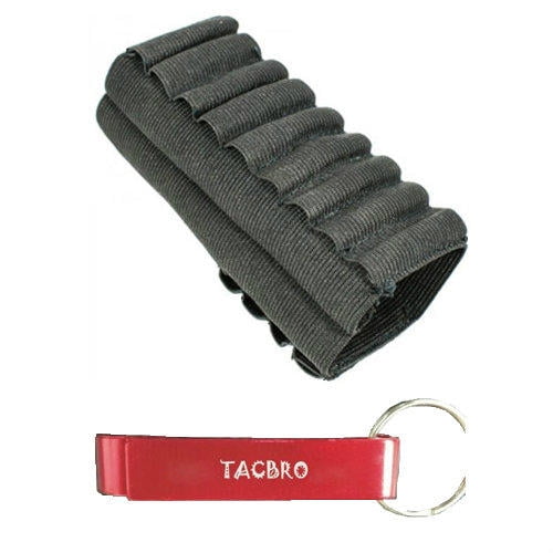 TACBRO 13 Round Rifle Shell Holder - Buttstock with One Free TACBRO Aluminum Opener(Randomly Selected Color)