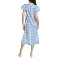 thumbnail image 2 of Sail to Sable womens  Linen-Blend Midi Dress, l, Blue, 2 of 3
