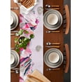 thumbnail image 2 of Ldtrchee Purple Mountain Table Runner 60 Inches, Abstract Pink Street Art Nature Wilderness Bed Runner Dresser Scarves Tabletop for Indoor Outdoor Parties/Ceremony/Banquet, 13" x 60", 2 of 8