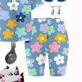 thumbnail image 5 of Tiijoy Summer Girls Floral Outfits Short Sleeve Crew Neck T-Shirt Shorts Set, Sizes 9-10, 5 of 5