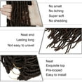 thumbnail image 3 of Nu Faux locs Soft locs 18inch Crochet Hair braids Curly Wavy Nu locs Goddess 7Packs Pre Looped Goddess Locs for Black Women Synthetic locs Braiding Hair Extensions+Gifts 18"7packs, 3 of 8