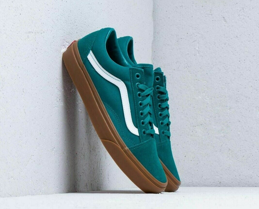 gum old skool vans green