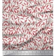 thumbnail image 1 of Soimoi Tissu en Voile de Coton Baies Rouges Fruits Tissu Imprimé 1 Yard 56 Pouces de Large, 1 of 5