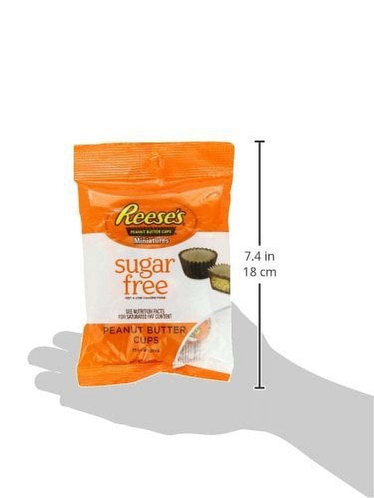 REESE'S Peanut Butter Cup Miniatures, Sugar-Free Milk Chocolate Peanut Butter Candy, Gluten Free, 3 Ounce Bag (Pack of 12)