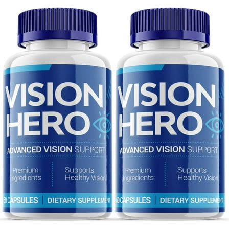 (2 Pack) Vision Hero - Revolutionary Advanced Vision Matrix Formula - Supports Healthy Vision - Dietary Supplement for Eyes Sight - 120 Capsules