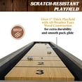 thumbnail image 3 of Aurora 11 ft Outdoor Shuffleboard, MgO Concrete with Steel Frame, All-Weather Playfield, Slide Scorers, Cover & 8 Pucks Included by Barrington, 3 of 8