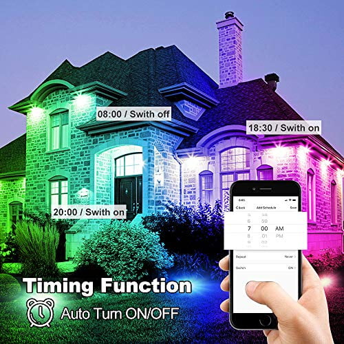2 Pack 60w Rgbw Led Flood Light Bluetooth App Control Lights Ip66 Waterproof Dimmable Outdoor Security Color Changing Landscape Dimmer And Memory Function Stage Com Rgbw Led Flood Light Bluetooth App, Best Outdoor Led Color Changing Flood Lights